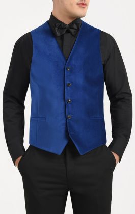 Dobell Blue Velvet Waistcoat Dobell