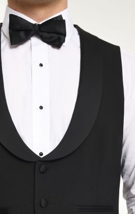 Dobell Black Shawl Lapel Tuxedo Waistcoat Dobell