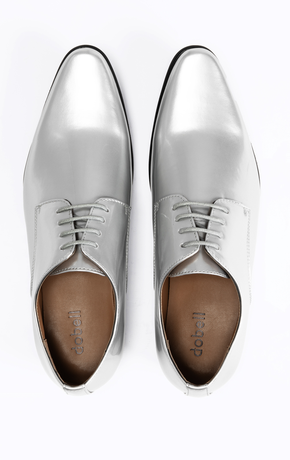Dobell Silver Patent Contemporary Dress Shoes Dobell