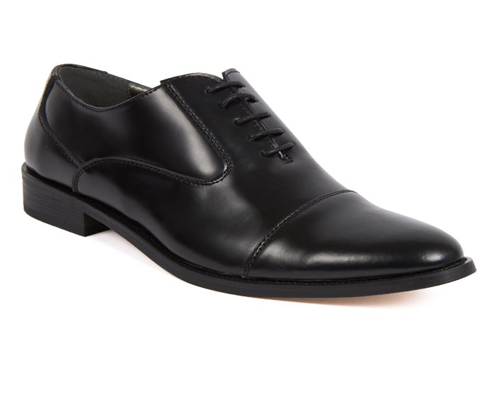 Dobell Black Leather Oxford Shoes at Dobell
