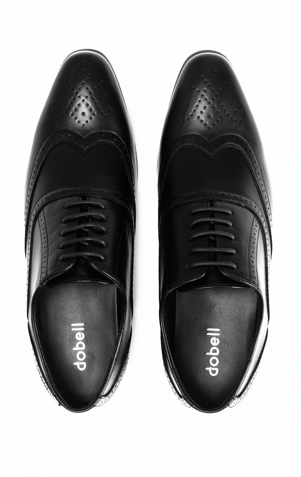 Dobell Black Oxford Brogue Shoes Dobell