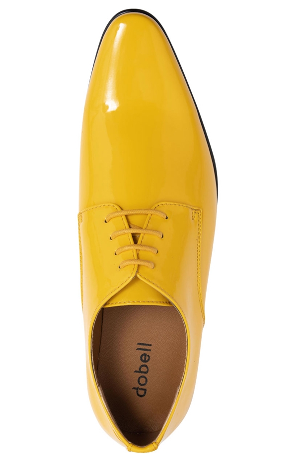 Dobell Yellow Patent Contemporary Dress Shoes Dobell