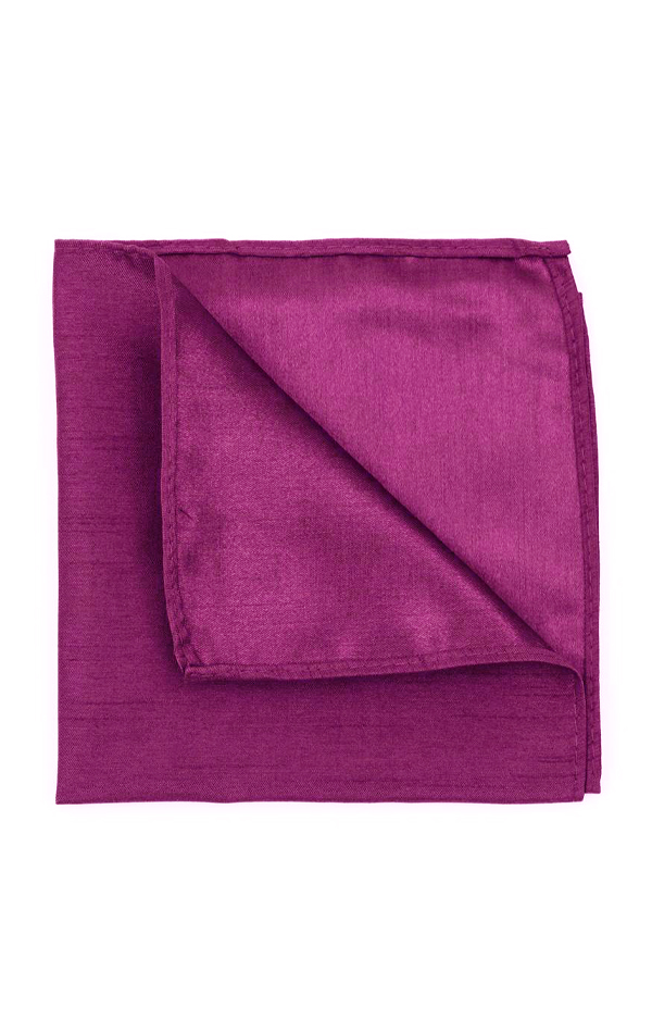 Purple Dupion Handkerchief at Dobell