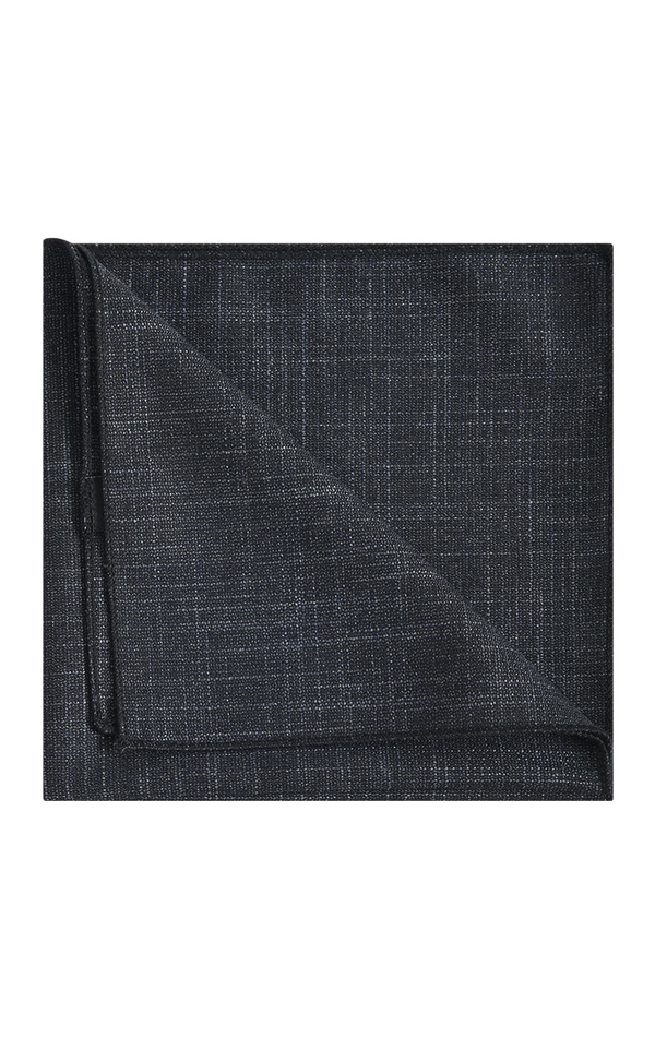 Dobell Dark Grey Textured Handkerchief from Dobell