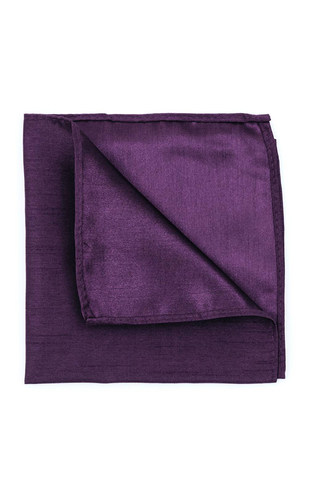 Dark Purple Dupion Handkerchief from Dobell