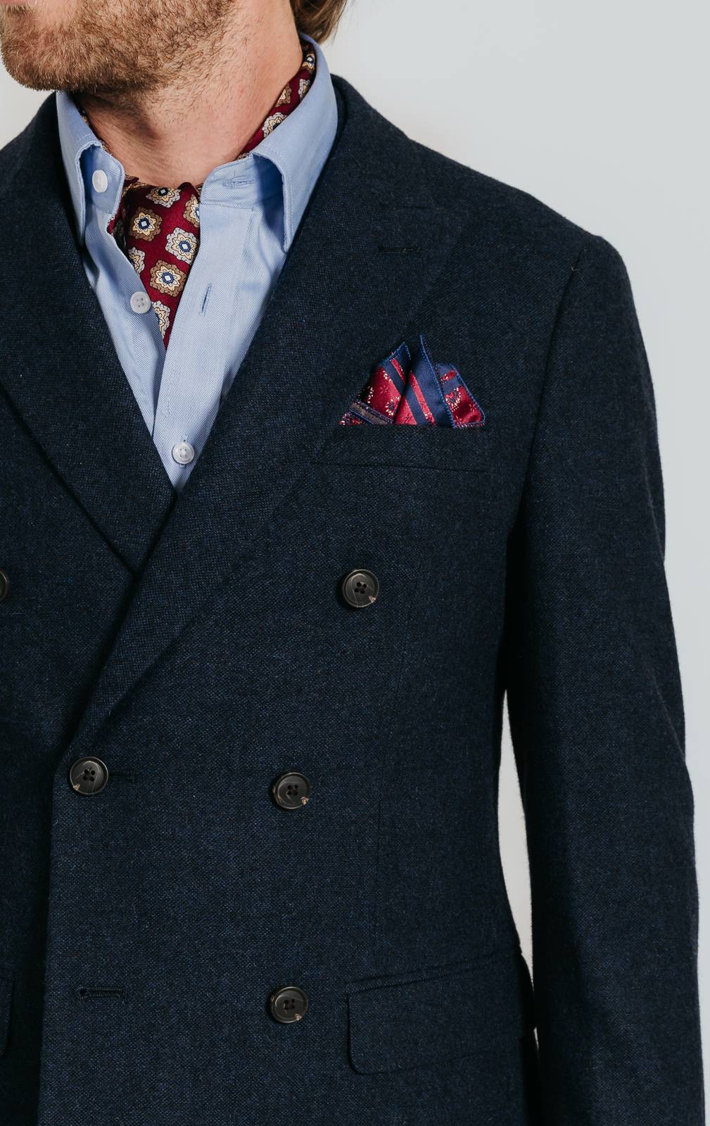 BLUELEA ブルレア Double button tweed jacket Bluelea ブルレアDouble Button Tweed Jacket（BLUELEA