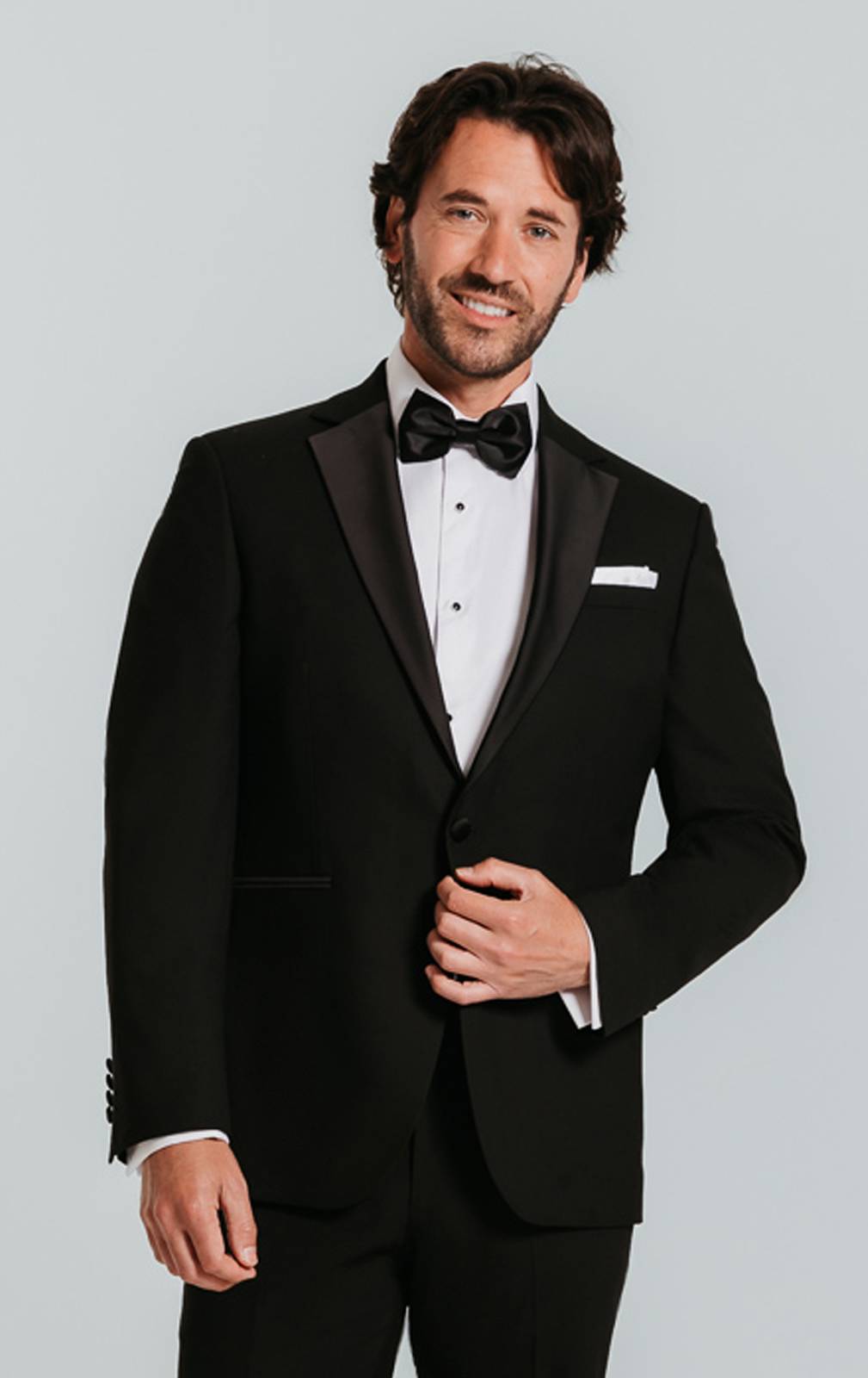 Dobell Black Dinner Jacket with Notch Lapel Dobell - Main Image