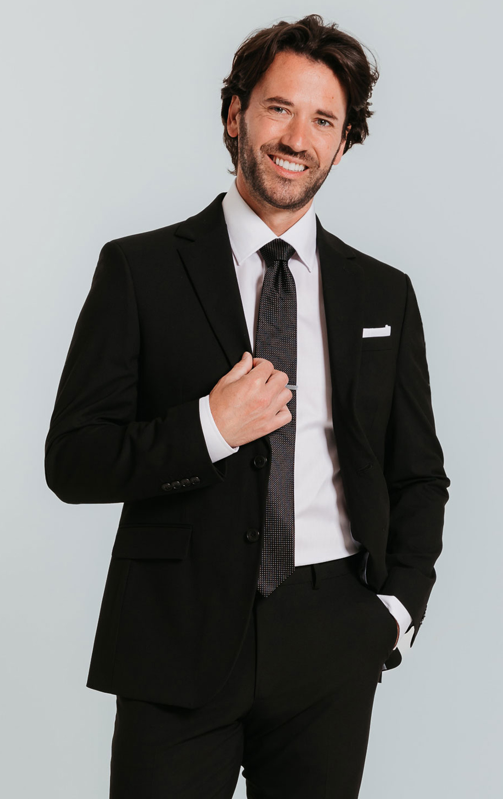 Black Coat White Shirt With Tie Shirt Tie Waist Coat V-Neck Formal