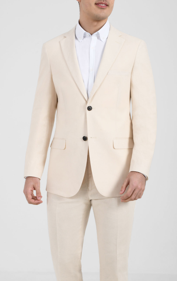Mens cream suit jacket hotsell
