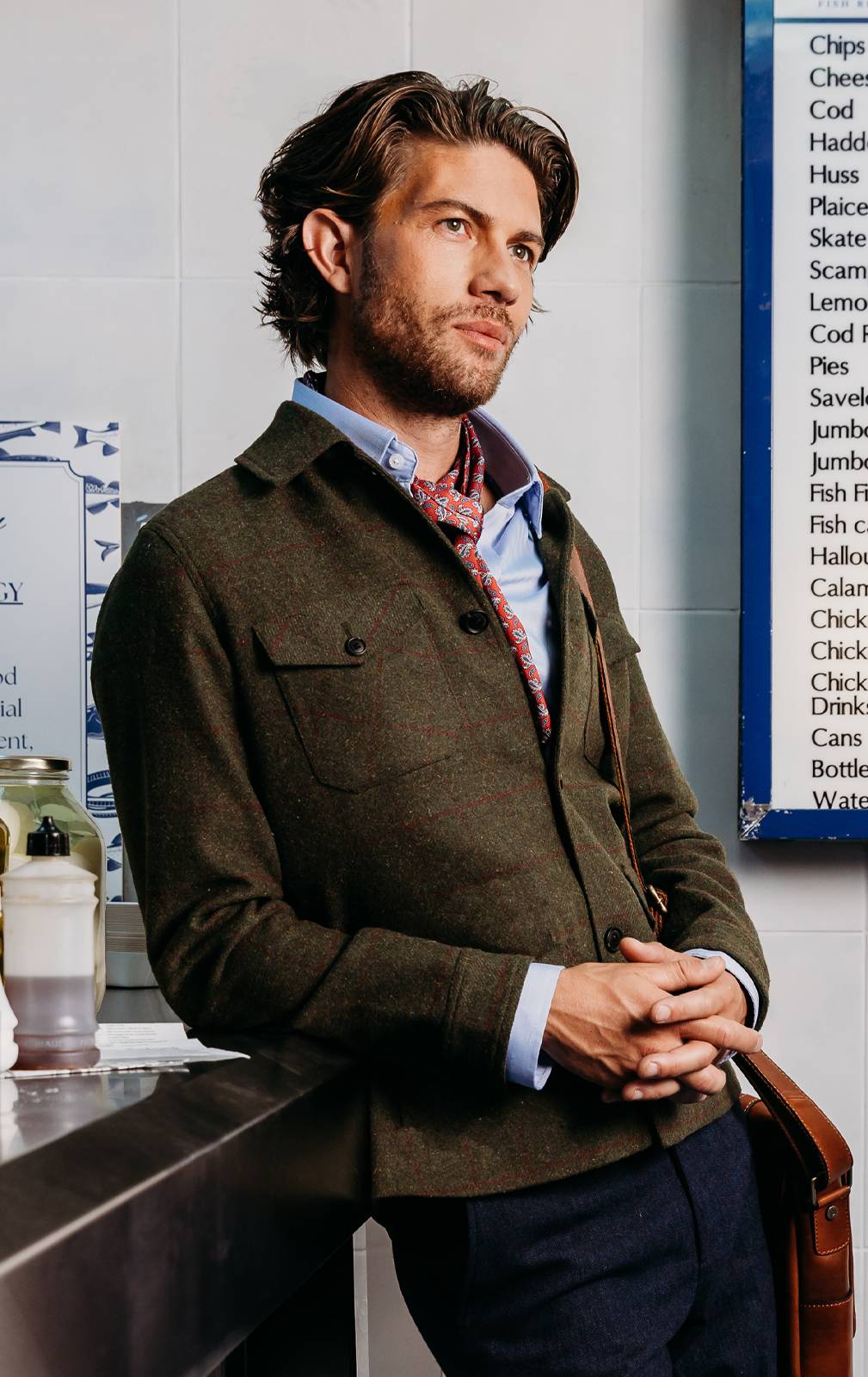 Green Windowpane Check Tweed Jacket | Dobell