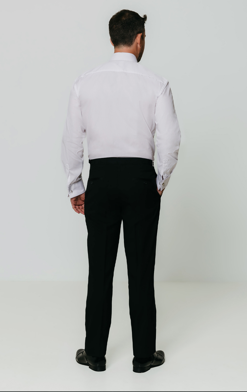 green emerald velvet dress Dress Shirt in White Classic and Tailored Elegance