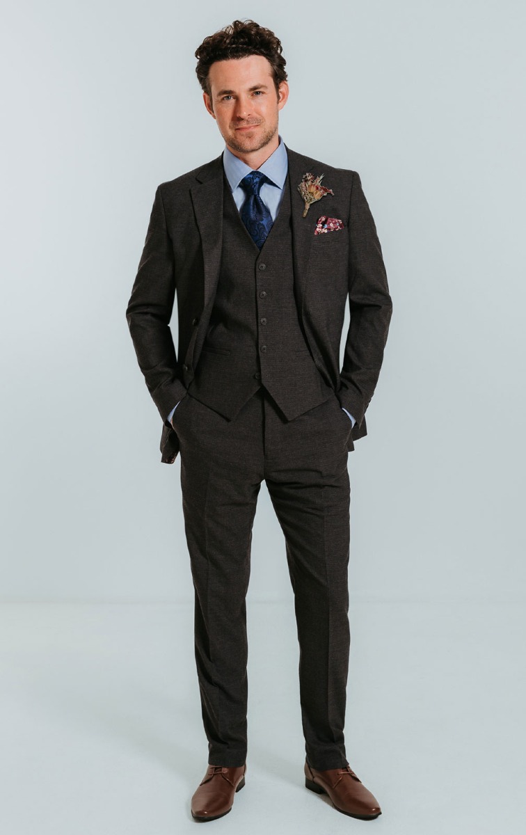Dobell Charcoal 3 Piece Suit Dobell