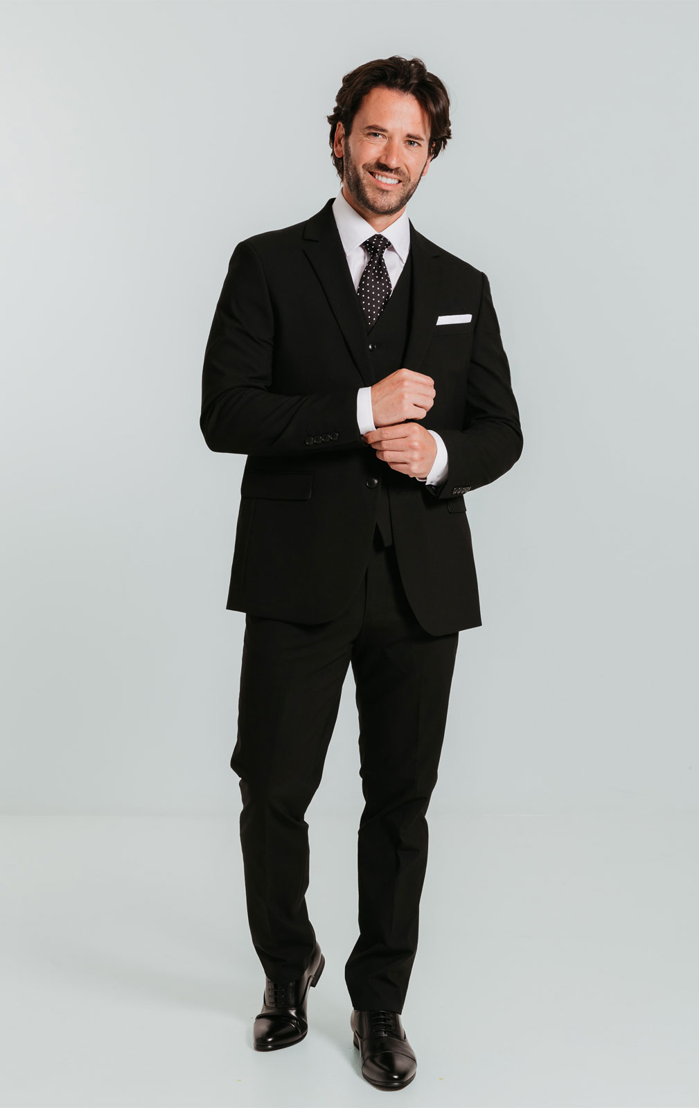 Dobell Black Slim Fit Piece Suit Dobell