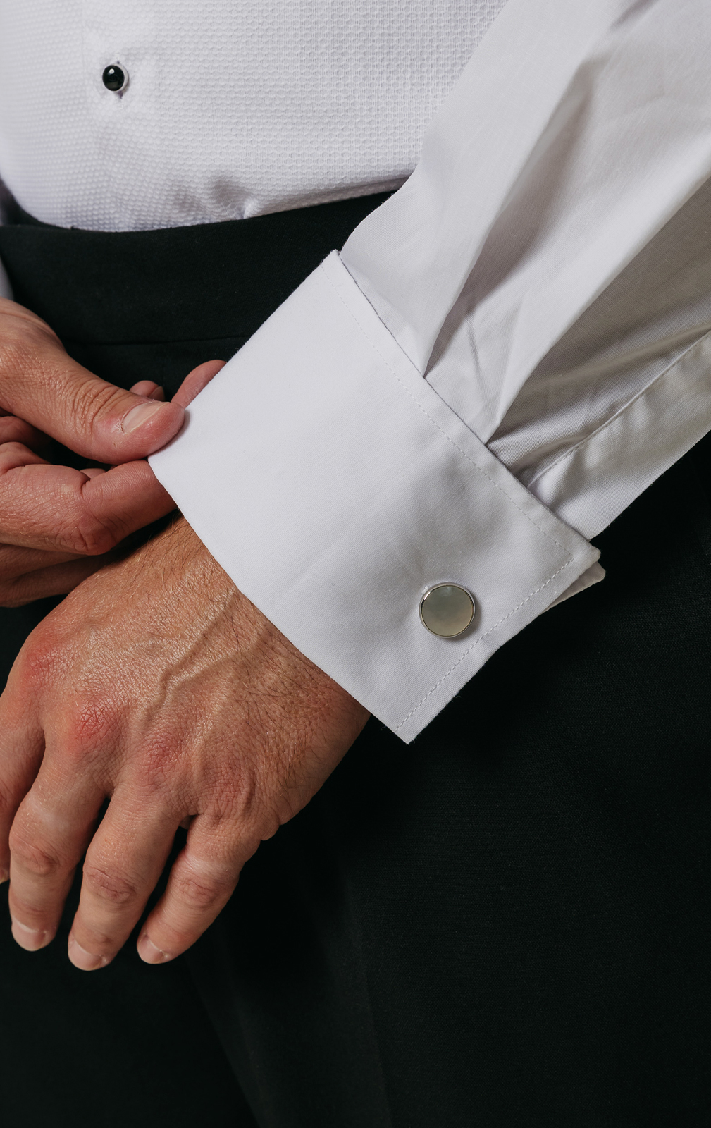 Mens Shirts Double Cuff Wing Collar Shirt MEN'S DOUBLE CUFF WHITE