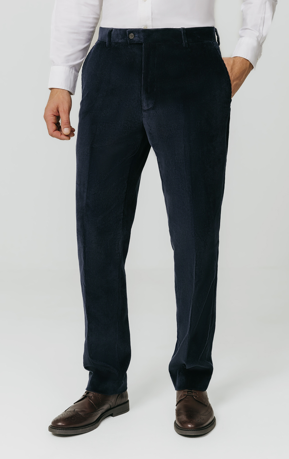 Navy Corduroy Trousers | Dobell