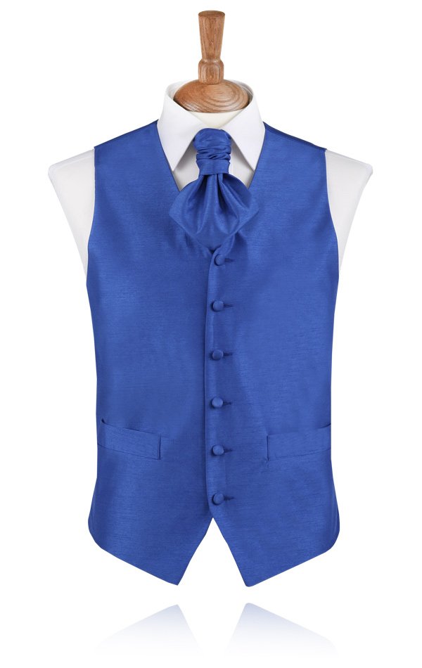 Dobell Boys Royal Blue Dupion Waistcoat