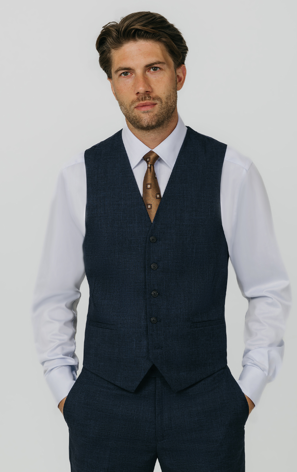 Blue Weave Waistcoat