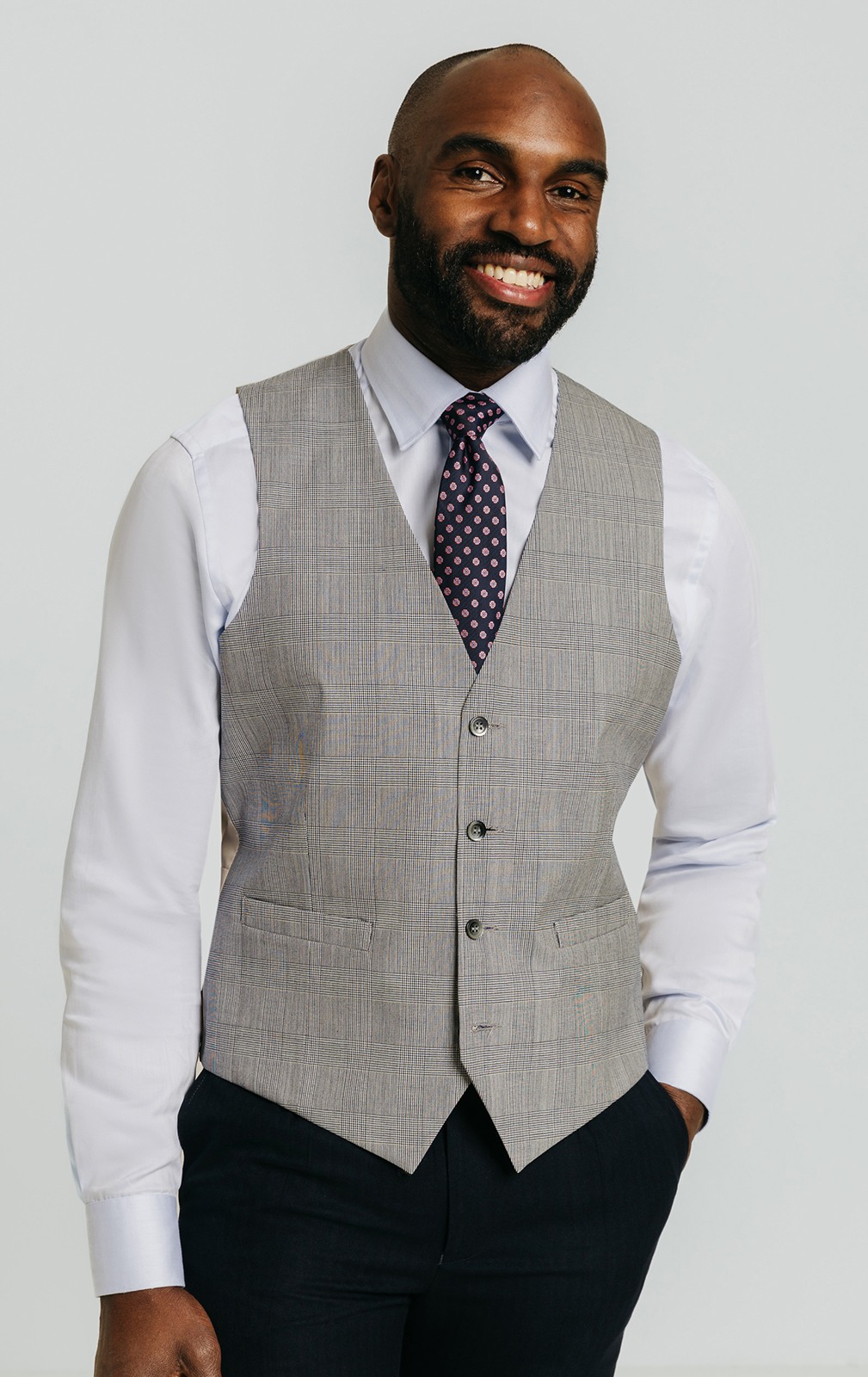 Heirloom Heritage Grey Check Waistcoat