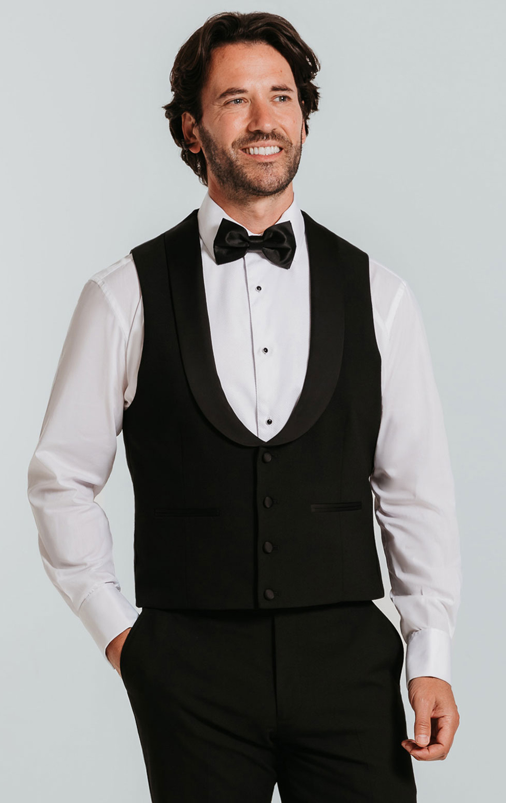Black Shawl Lapel Tuxedo Waistcoat