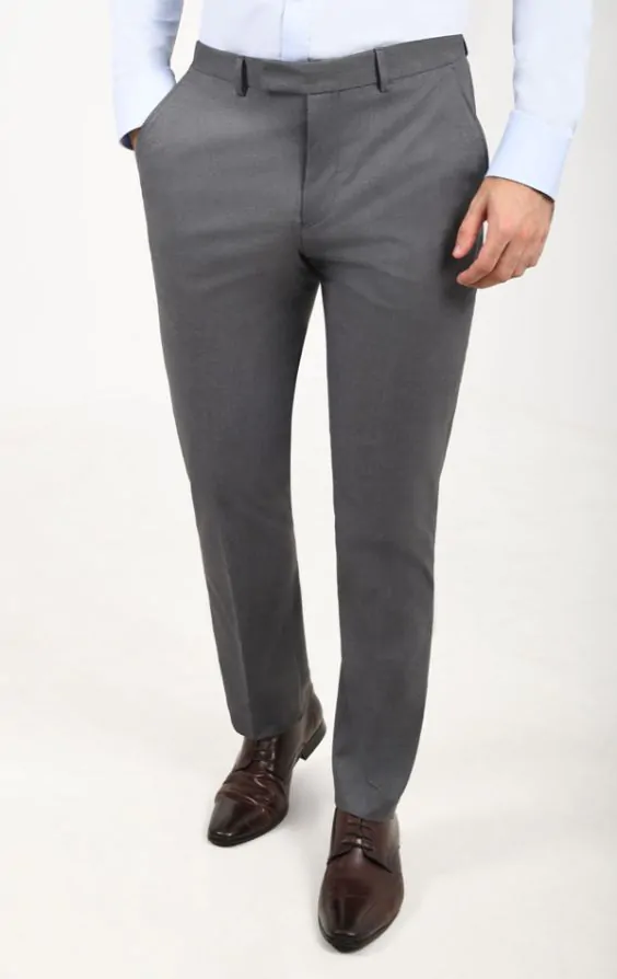 Dobell Men's Light Grey Check Suit Jacket - Regular Fit Single Breasted Blazer-279404
