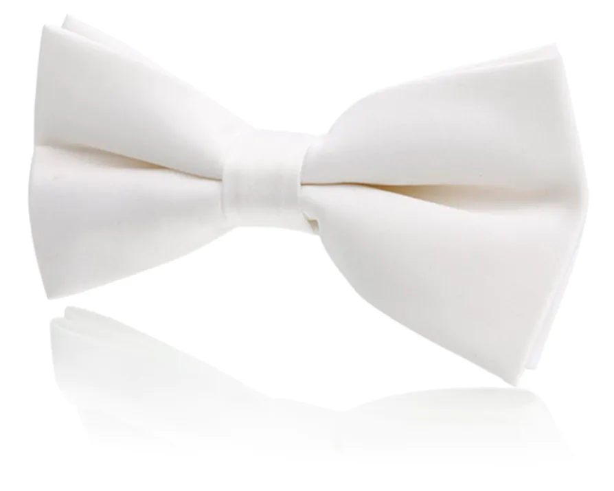 Boys Pre-Tied White Bow Tie