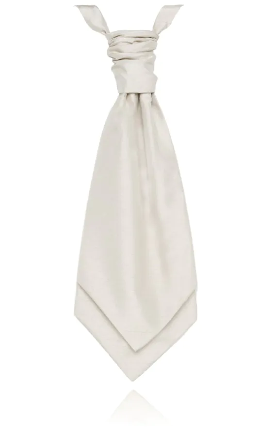 Boys Ivory Poly Dupion Cravat