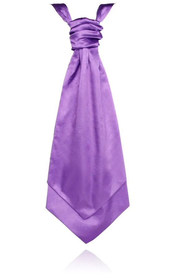 Boys Purple Poly Satin Cravat Boys Purple Poly Satin Cravat
