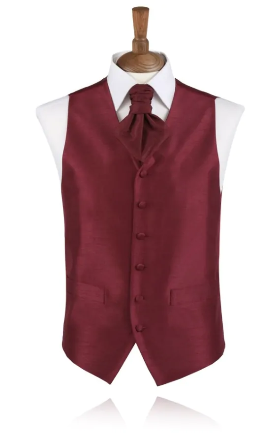 Boys burgundy waistcoat 2025