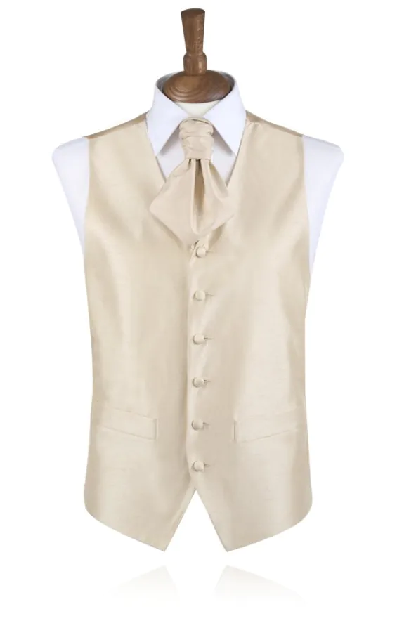 Boys Gold Dupion Waistcoat