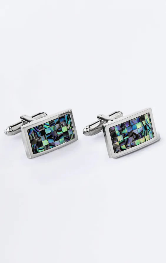 Aqua Marble Rectangle Cufflinks Aqua Marble Rectangle Cufflinks