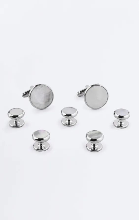 Mother of Pearl Cufflink and Stud Set