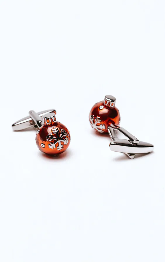Red Christmas Bauble Cufflinks - photo 1 Red Christmas Bauble Cufflinks - photo 1
