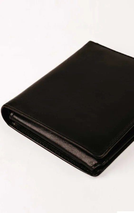 Black Leather RFID Wallet / Credit Card Holder - photo 1
