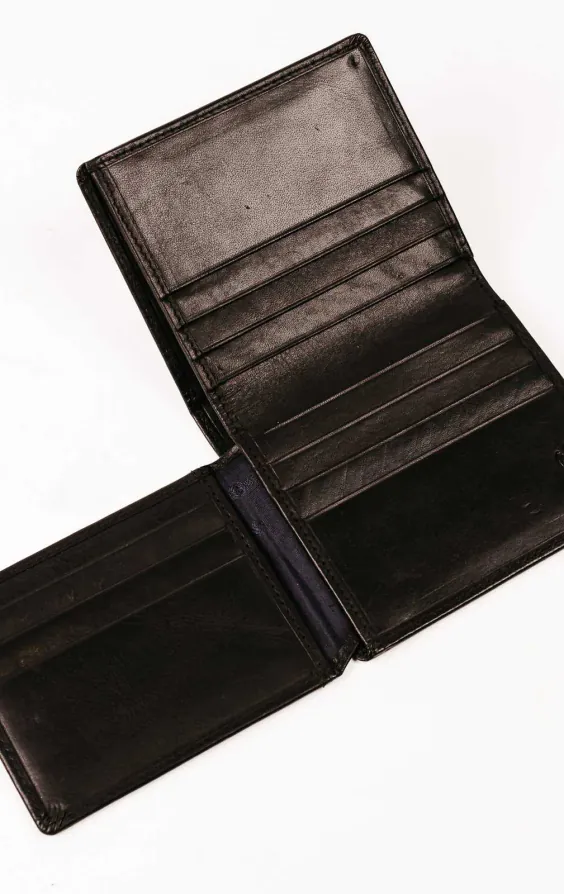 Black Leather RFID Wallet / Credit Card Holder - photo 3