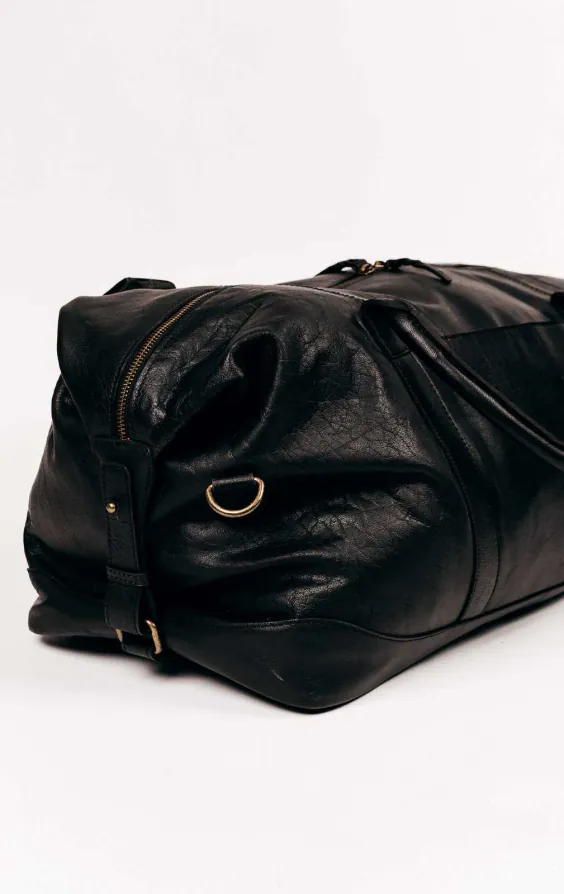 Black Leather Holdall - photo 3
