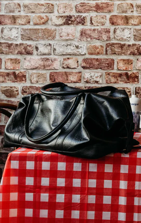 Black Leather Holdall - photo 4