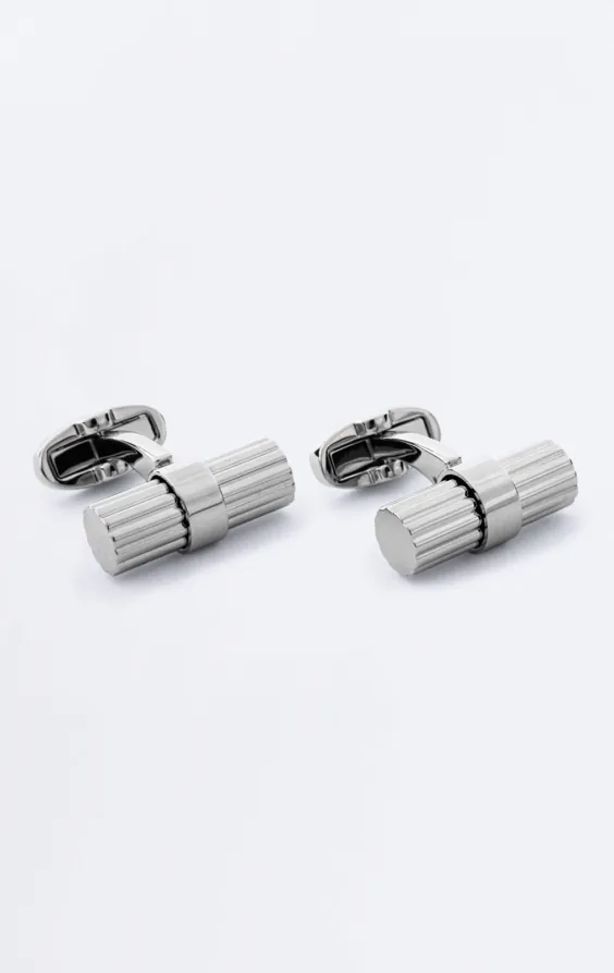 Silver Coloured Solid Bar Cufflinks Silver Coloured Solid Bar Cufflinks