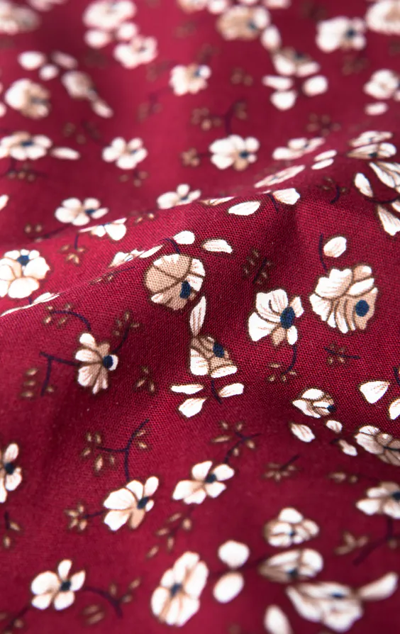 Red and White Floral Handkerchief - photo 1