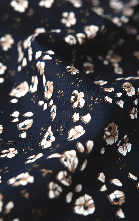 Blue and White Floral Handkerchief - photo 1