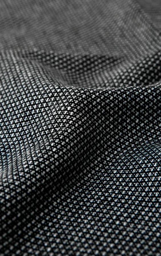 Grey Weave Handkerchief with Burgundy Tipping - photo 1