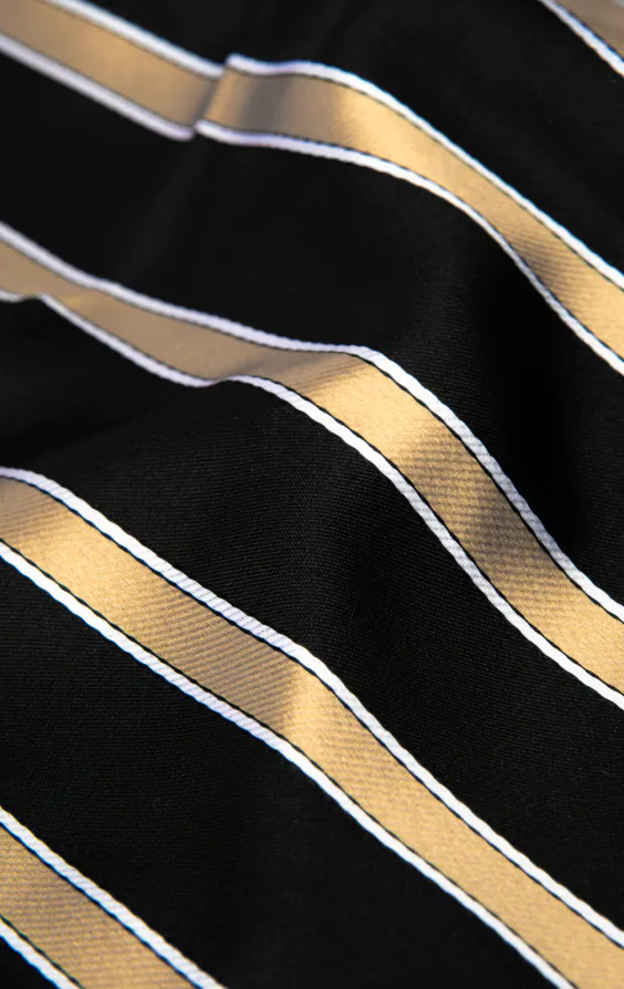 Black with Gold Stripe Handkerchief - photo 1