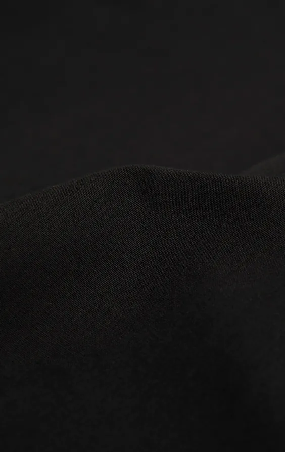 Wing Collar Pleated Front Black Dress Shirt - photo 5