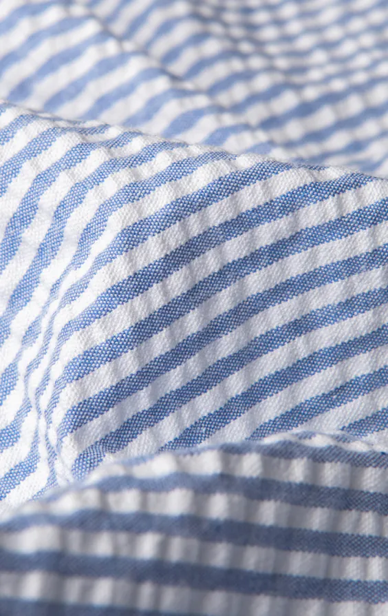 Blue & White Seersucker Waistcoat - photo 3 Blue & White Seersucker Waistcoat - photo 3