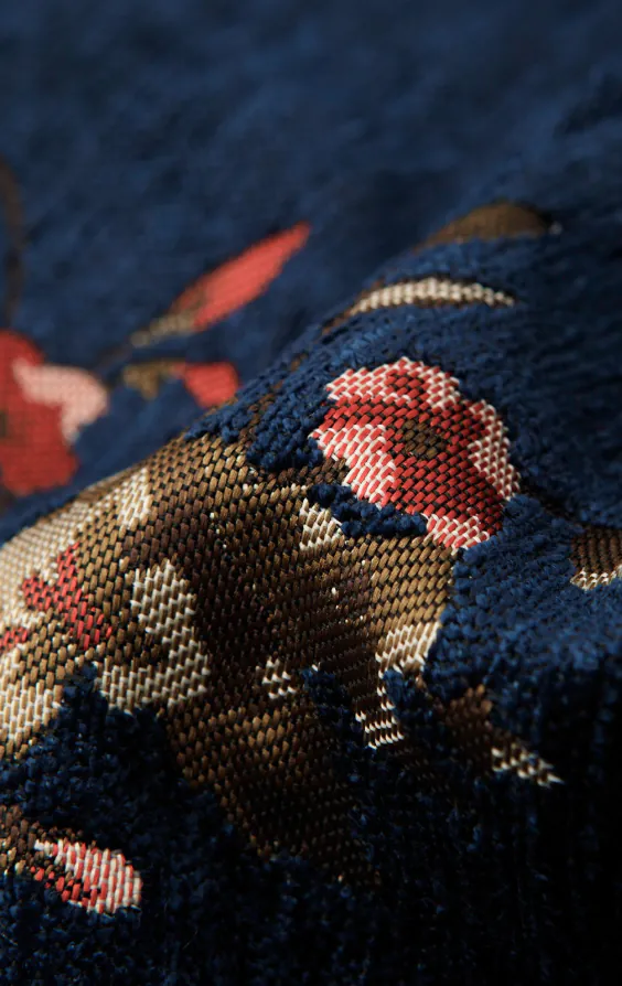 Blue Floral Brocade Waistcoat - photo 3