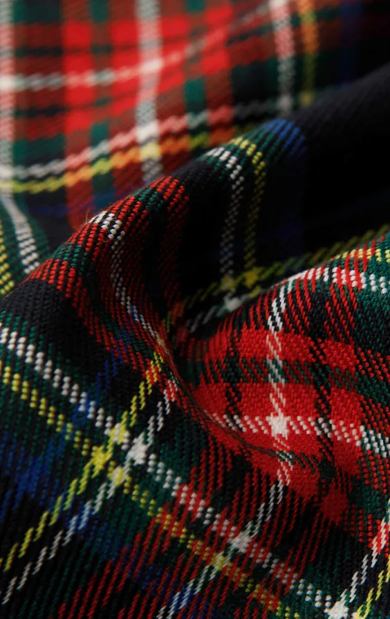 Navy Blue Tartan Waistcoat thumbnail 4