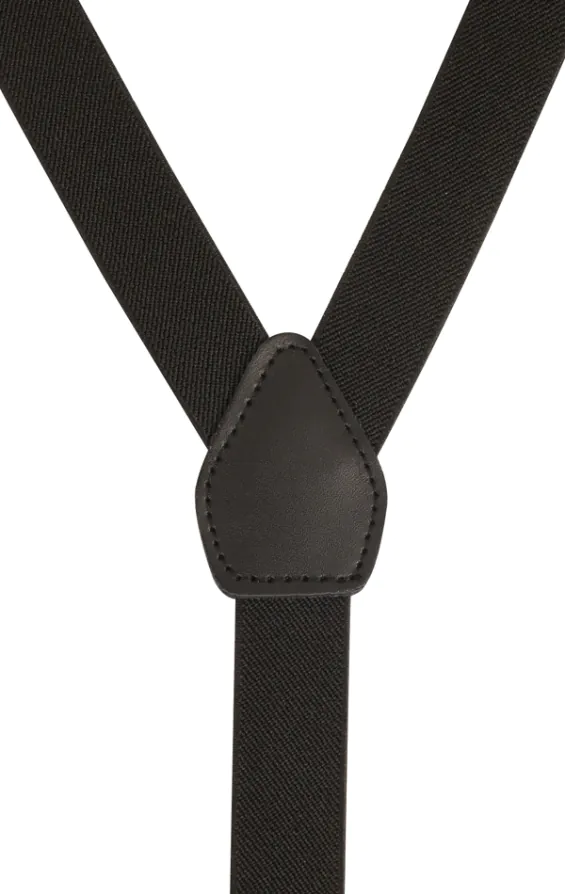 Luxury Slim 2-in-1 Black Braces - 25mm - photo 2