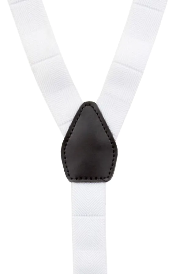Luxury Slim 2-in-1 White Braces - 25mm - photo 2