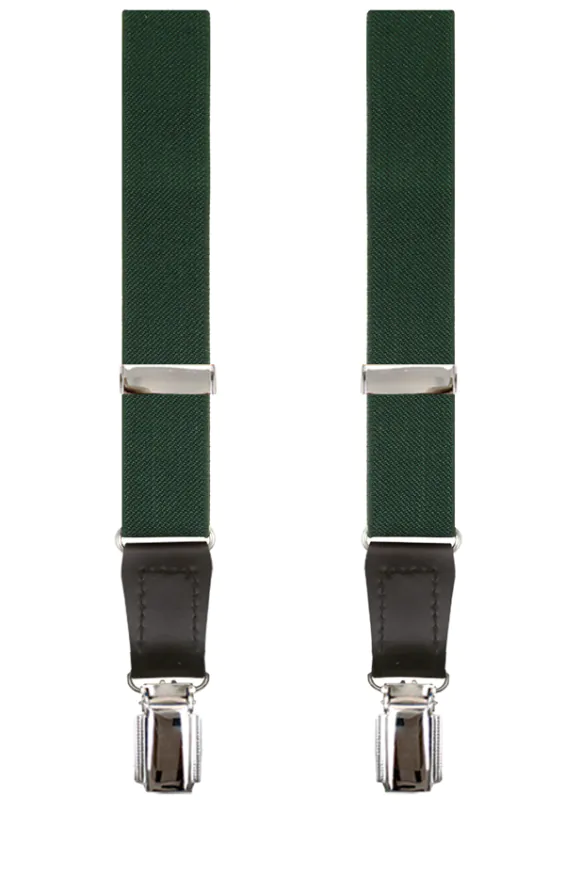 Luxury Slim 2-in-1 Racing Green Braces - 25mm - photo 1