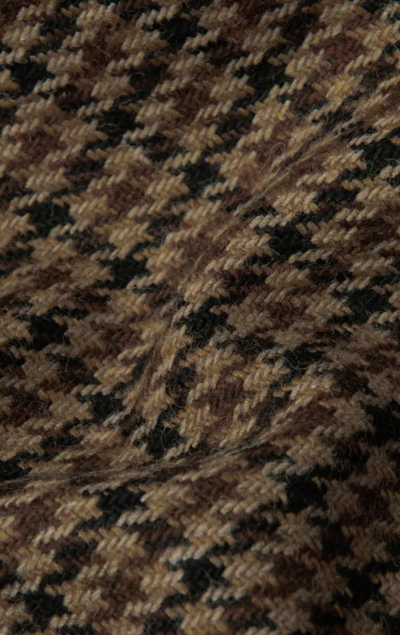 Brown Houndstooth Tweed Waistcoat thumbnail 5