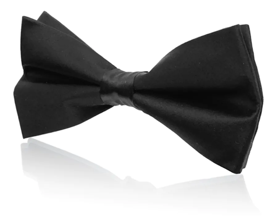 Black Silk Cummerbund & Pre-Tied Bow Tie Set - photo 1